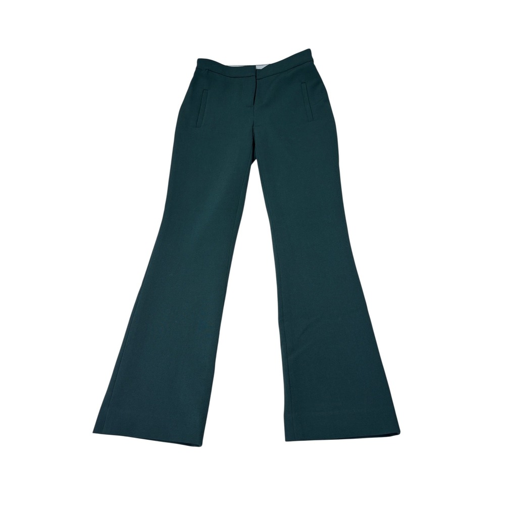 Veronica‎ Beard Dark Green Flare Leg Trousers Pants Forest Green 00 W24 L27 USA